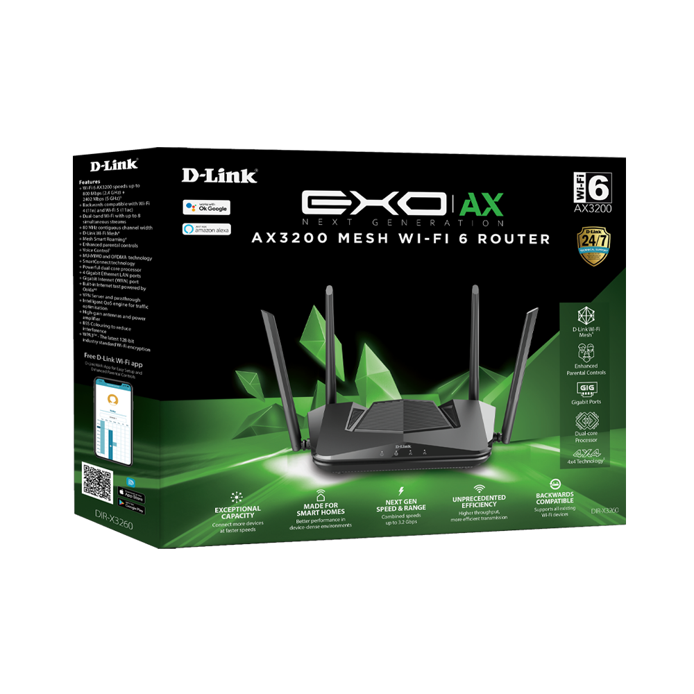 Dlink Roter EXO Wifi6 AX3200 DIR X3260